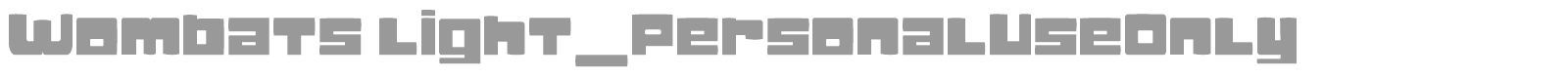 Wombats font preview